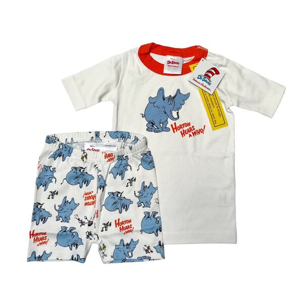 NWT Hanna Andersson Dr Seuss Horton PJ Set Size 4 - Picture 1 of 5